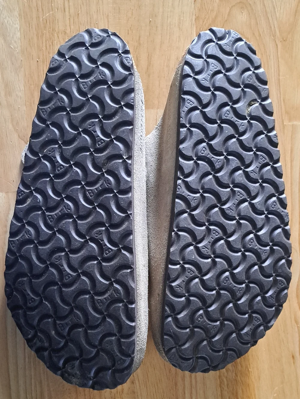 Birkenstock Gray Suede Slip-On Clogs with Buckle - Picture 8 of 8